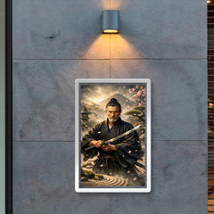 Yagyu Munenori zen garden swordsman portrait poster 2