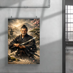 Yagyu Munenori zen garden swordsman portrait poster 4