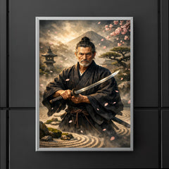 Yagyu Munenori zen garden swordsman portrait poster 5