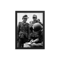 Yang Kyoungjong: A Soldier Captured by Three Armies, Normandy, June 1944 framed print on a plain backdrop in size 12"x16".