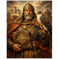 Yaroslav the Wise with falcon and law code jigsaw puzzle