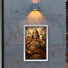 Yaroslav the Wise with falcon and law code poster 2