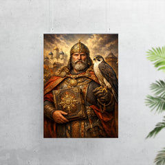 Yaroslav the Wise with falcon and law code poster 7