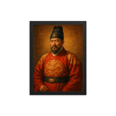 Yeongjo of Joseon framed print on a plain backdrop in size 12"x16".