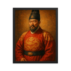 Yeongjo of Joseon framed print on a plain backdrop in size 16"x20".