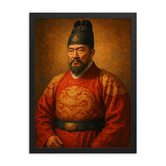 Yeongjo of Joseon framed print on a plain backdrop in size 18"x24".
