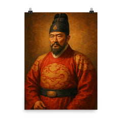 Yeongjo of Joseon poster on a plain backdrop in size 8"x10".