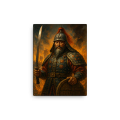 Yi Sun sin canvas print on a plain backdrop in size 12"x16".
