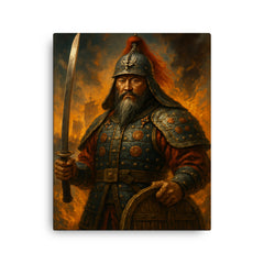 Yi Sun sin canvas print on a plain backdrop in size 16"x20".