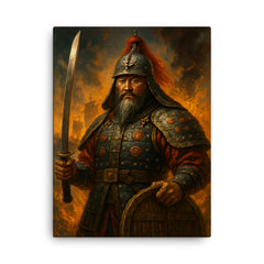 Yi Sun sin canvas print on a plain backdrop in size 18"x24".