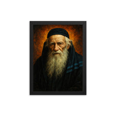 Yitzhak Kaduri framed print on a plain backdrop in size 12"x16".