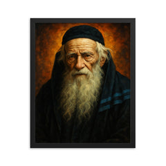 Yitzhak Kaduri framed print on a plain backdrop in size 16"x20".