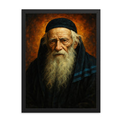 Yitzhak Kaduri framed print on a plain backdrop in size 18"x24".