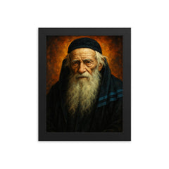 Yitzhak Kaduri framed print on a plain backdrop in size 8"x10".