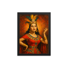 Yma Sumac framed print on a plain backdrop in size 12"x16".