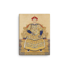 Yongzheng Emperor canvas print on a plain backdrop in size 12"x16".