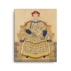 Yongzheng Emperor canvas print on a plain backdrop in size 16"x20".