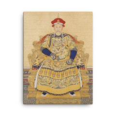 Yongzheng Emperor canvas print on a plain backdrop in size 18"x24".