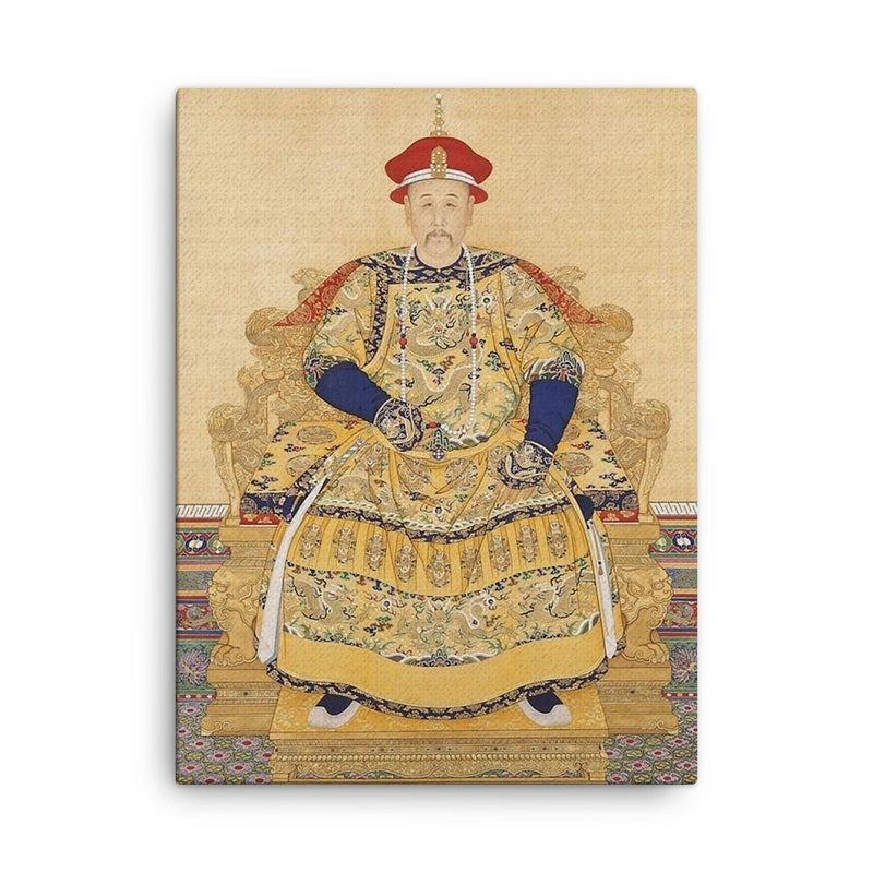 Yongzheng Emperor canvas print on a plain backdrop in size 18