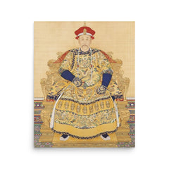 Yongzheng Emperor poster on a plain backdrop in size 16"x20".