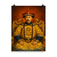 Yongzheng Emperor poster on a plain backdrop in size 8"x10".