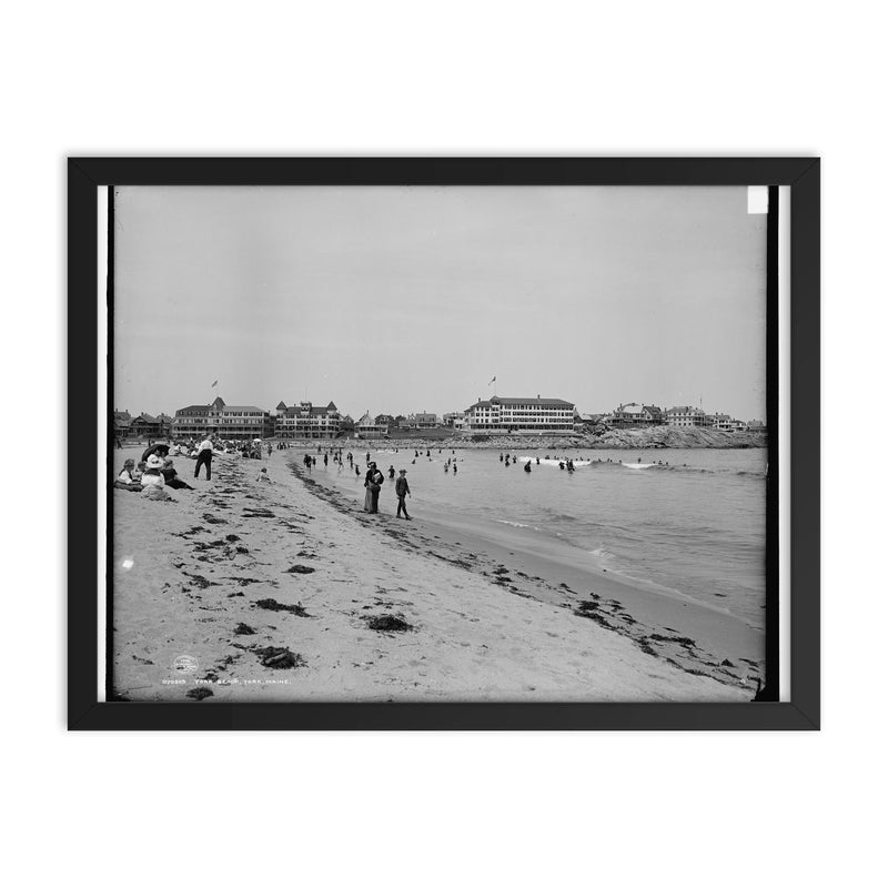 York Beach, Maine, 1908 framed print on a plain backdrop in size 18