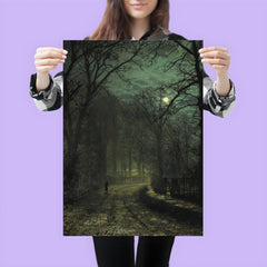 Yorkshire Lane in November by John Atkinson Grimshaw, 1873 poster 3