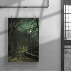 Yorkshire Lane in November by John Atkinson Grimshaw, 1873 poster 4