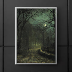 Yorkshire Lane in November by John Atkinson Grimshaw, 1873 poster 5