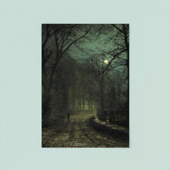 Yorkshire Lane in November by John Atkinson Grimshaw, 1873 poster 8