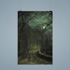 Yorkshire Lane in November by John Atkinson Grimshaw, 1873 poster 9