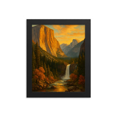 Yosemite National Park framed print on a plain backdrop in size 8"x10".