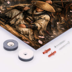 Yoshitsune and Benkei at Ataka barrier metal print mockup