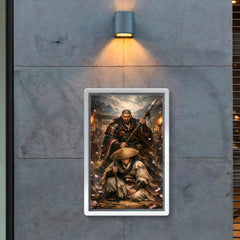 Yoshitsune and Benkei at Ataka barrier poster 2