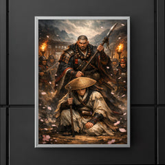 Yoshitsune and Benkei at Ataka barrier poster 5