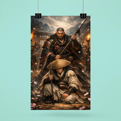 Yoshitsune and Benkei at Ataka barrier poster 6