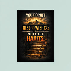 You do not rise to wishes you fall to habits poster 8