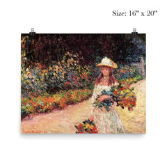 Young Girl in the Garden at Giverny by Claude Monet, 1888 poster 2
