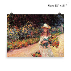 Young Girl in the Garden at Giverny by Claude Monet, 1888 poster 5