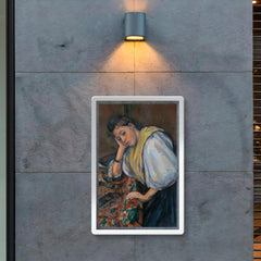 Young Italian Woman at a Table by Paul Cezanne poster 2