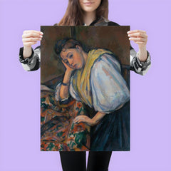 Young Italian Woman at a Table by Paul Cezanne poster 3