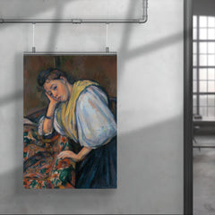 Young Italian Woman at a Table by Paul Cezanne poster 4