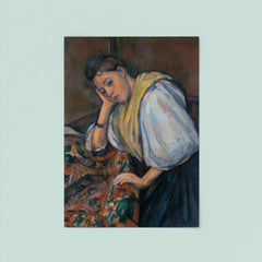 Young Italian Woman at a Table by Paul Cezanne poster 8