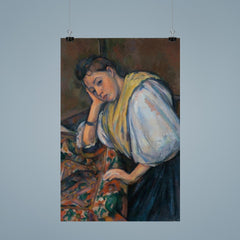 Young Italian Woman at a Table by Paul Cezanne poster 9