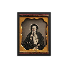 Young Lady, 1867 framed print on a plain backdrop in size 12"x16".