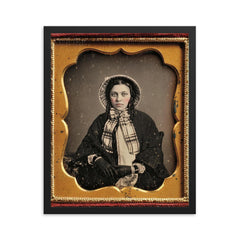 Young Lady, 1867 framed print on a plain backdrop in size 16"x20".