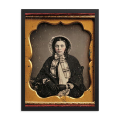 Young Lady, 1867 framed print on a plain backdrop in size 18"x24".