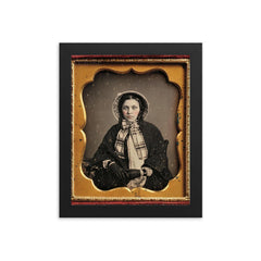 Young Lady, 1867 framed print on a plain backdrop in size 8"x10".