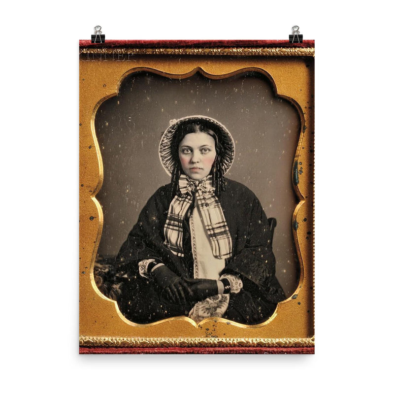 Young Lady, 1867 poster on a plain backdrop in size 8
