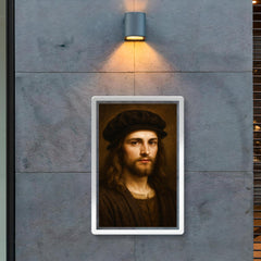 Young Leonardo da Vinci portrait poster 2